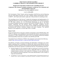 Government of Saint Vincent and the Grenadines CADTP - Business Continuity, Enterprise Architecture (EA) Standards and Interoperability Framework